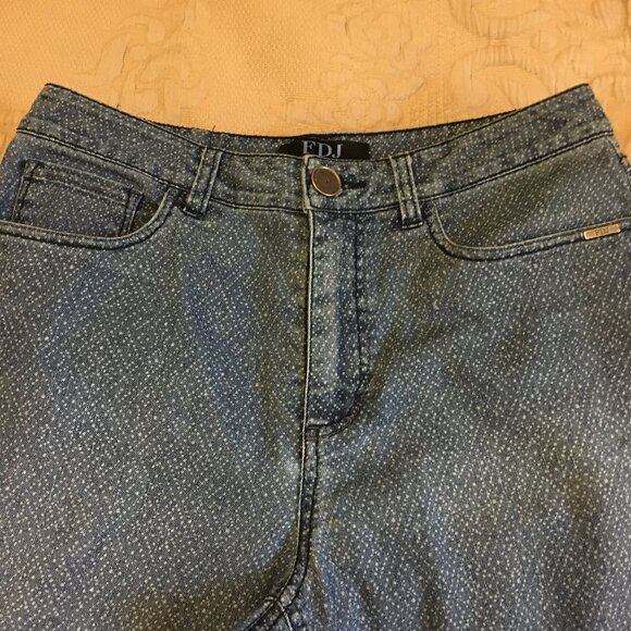 French Dressing Diamond Dot Print Jeans Blue With Light Jeans - Picture 2 of 16